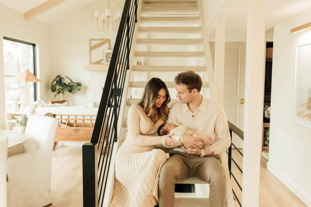 cozy in-home newborn session